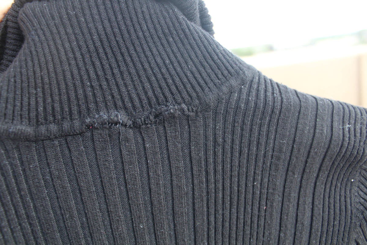 Black Knit Turtleneck Sweater