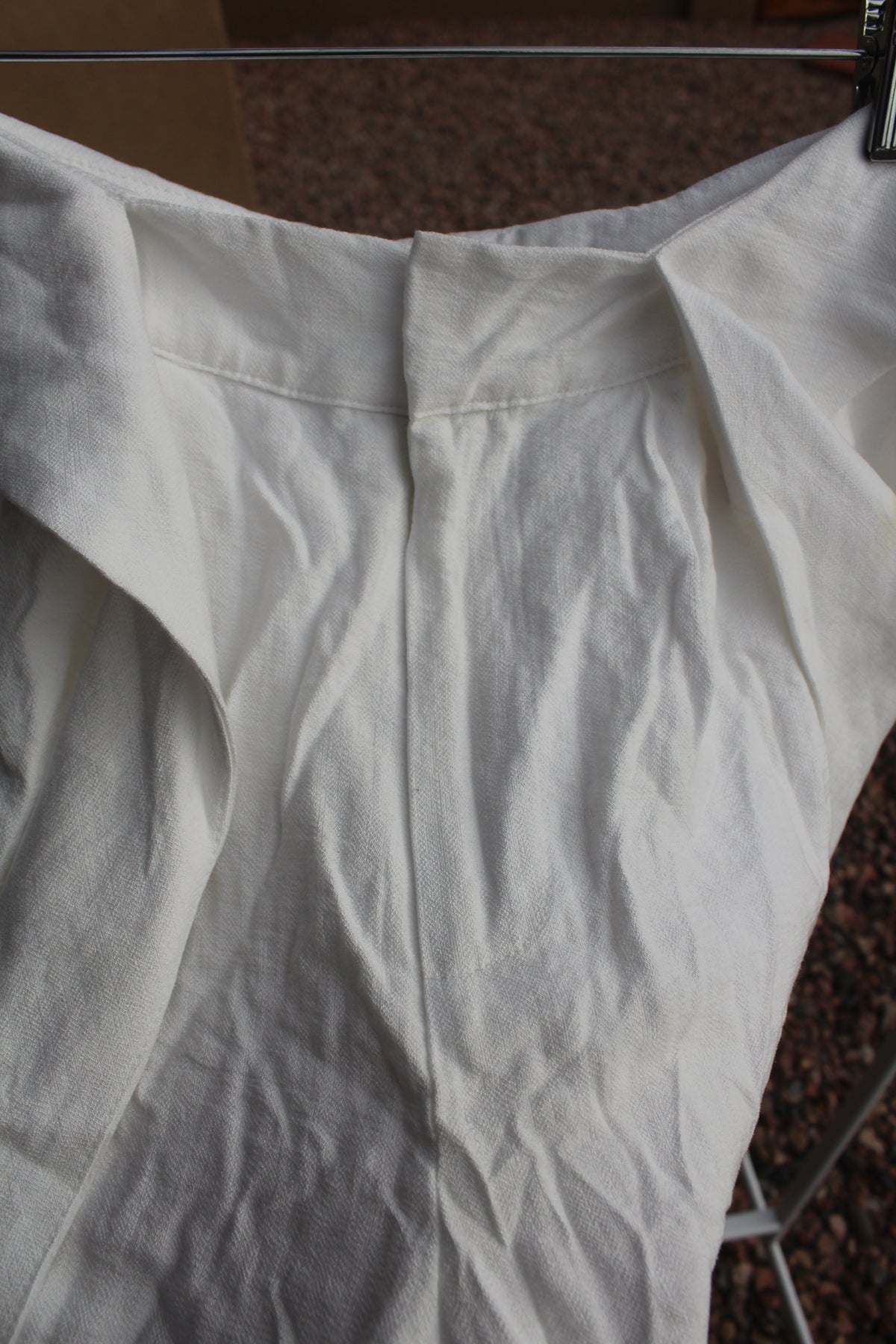 White Linen Shorts