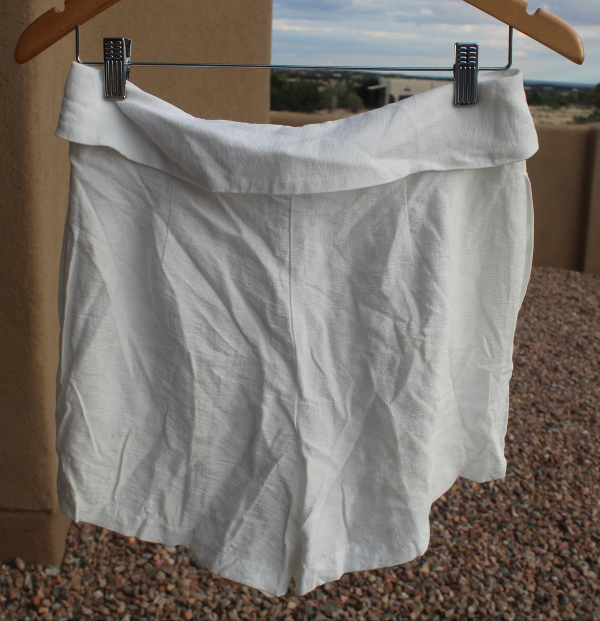 White Linen Shorts