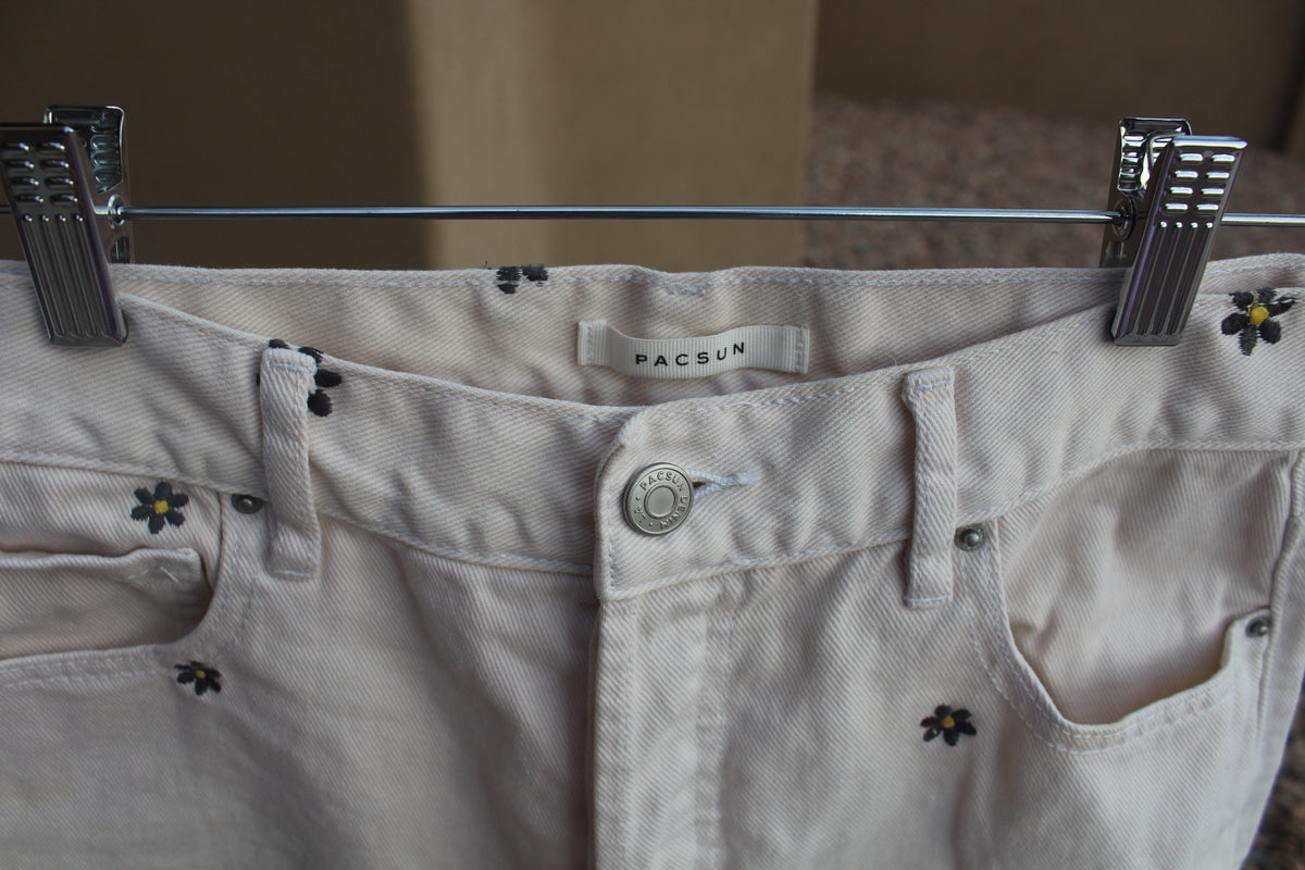 PacSun Cream Flower Pants