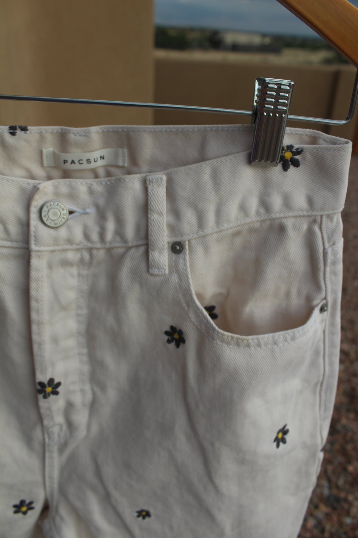 PacSun Cream Flower Pants