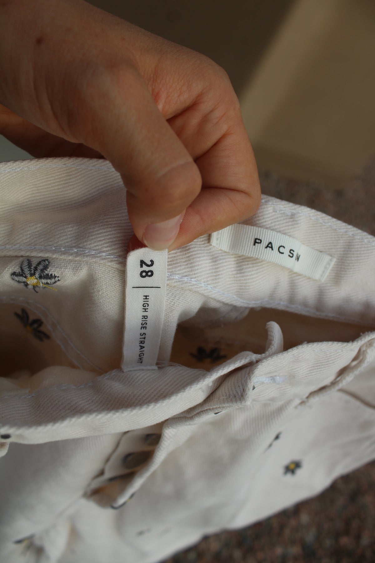 PacSun Cream Flower Pants