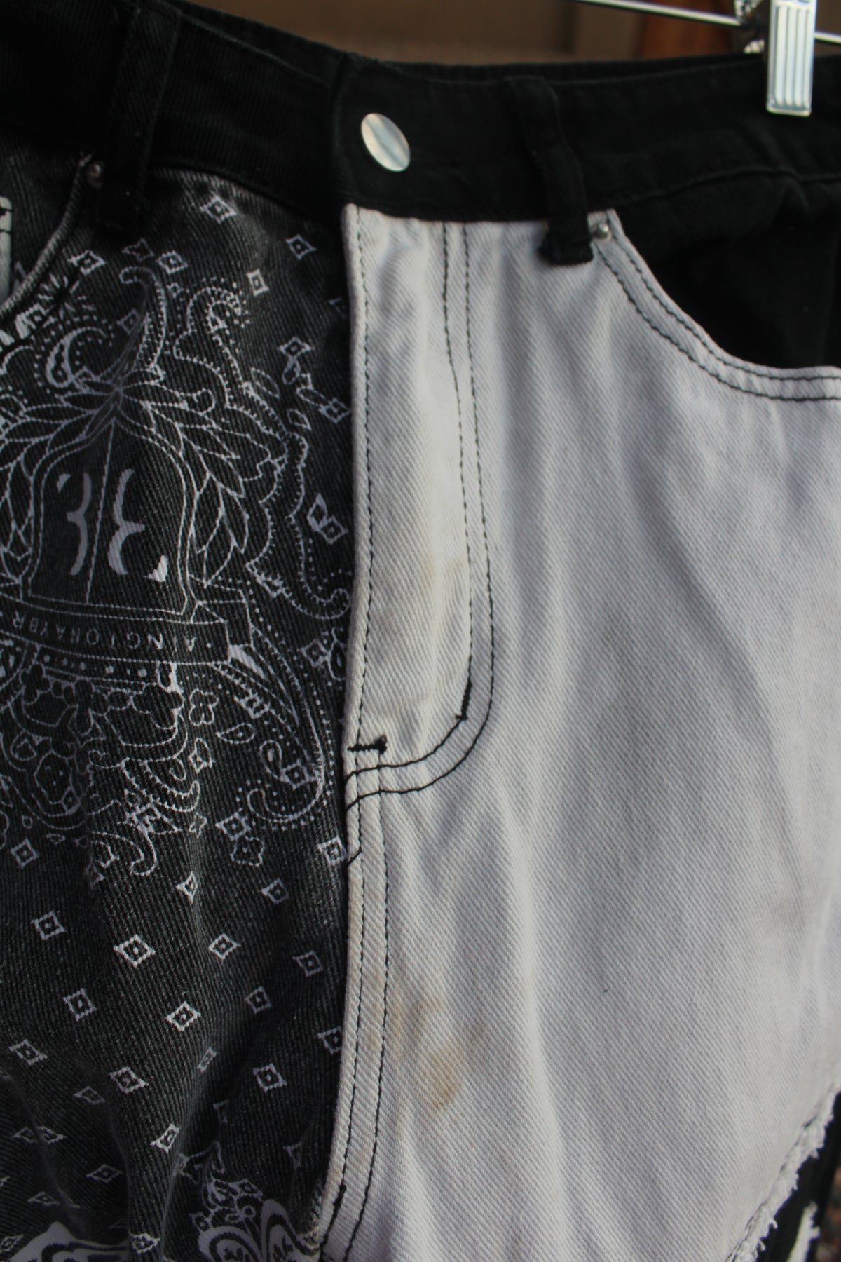 Black & White Bandana Jeans