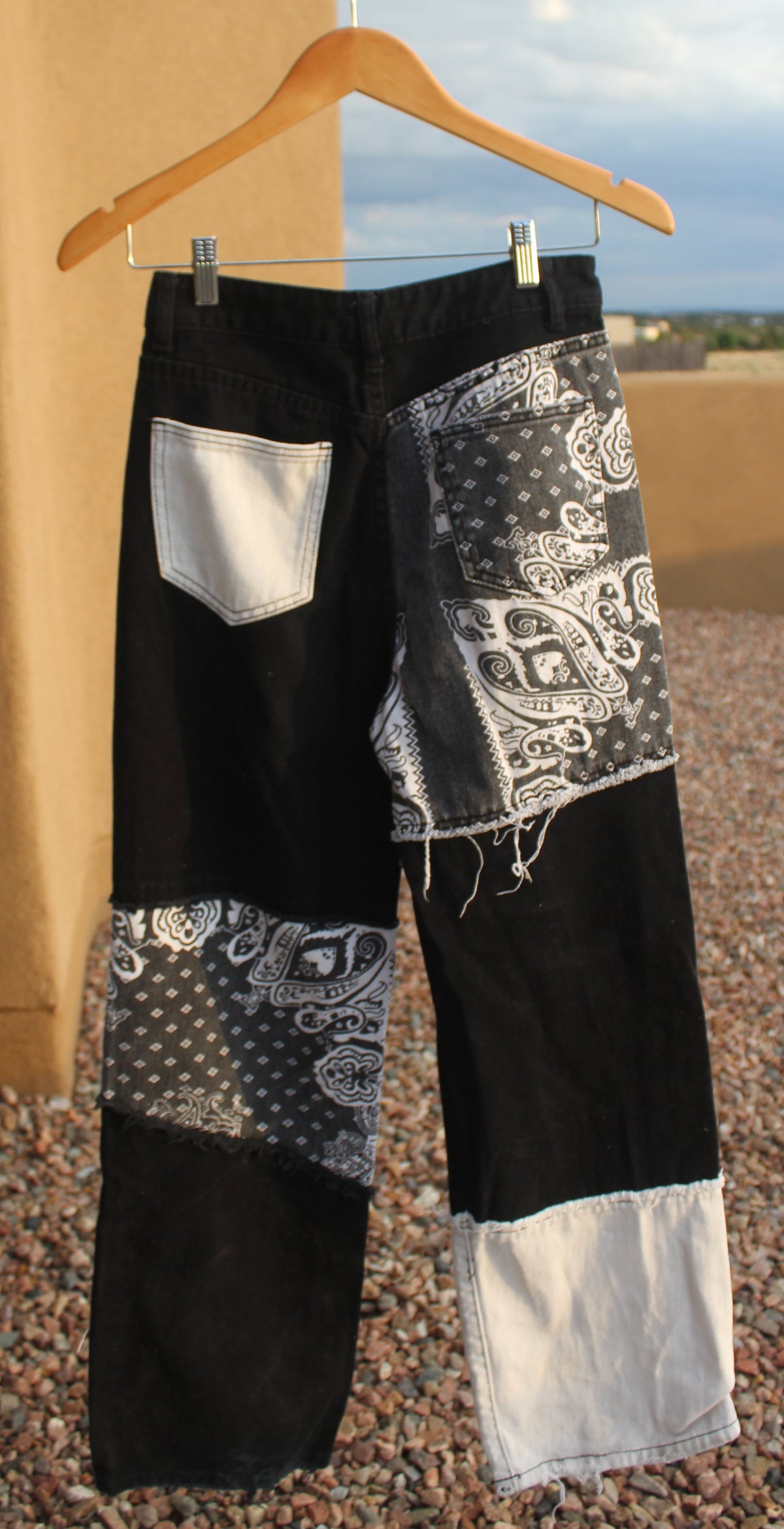 Black & White Bandana Jeans