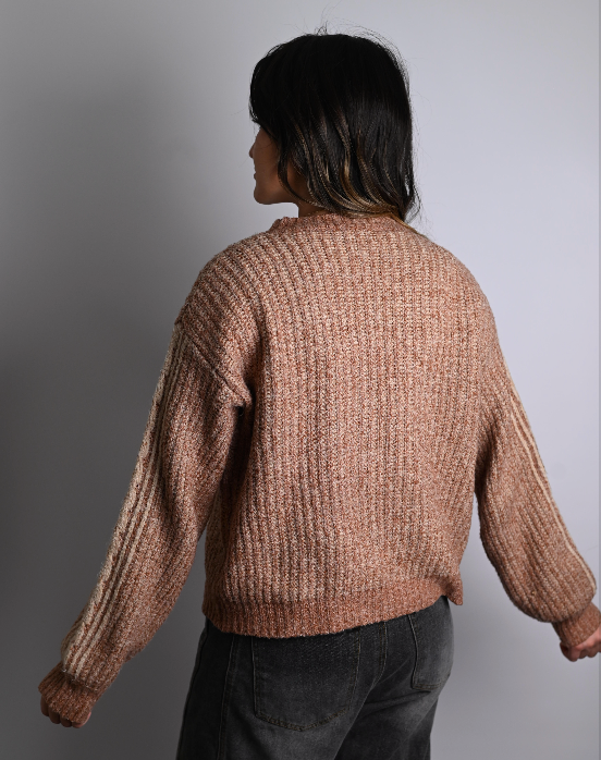 Pink & Cream Sweater
